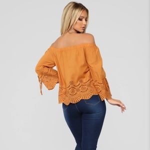 Fashion Nova Tops - Eyelet Off the Shoulder Top Fashion Nova Tops - Eyelet Off the Shoulder Top